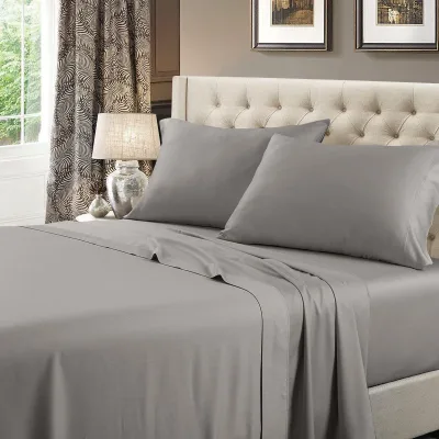 Luxury Split King Adjustable Bed Sheets 100% Cotton 600 Thread Count Solid