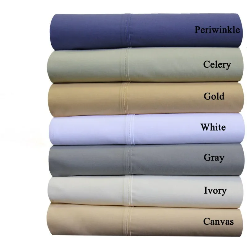 Percale Sheet Set - Extra Deep Pockets 22 Inches Deep