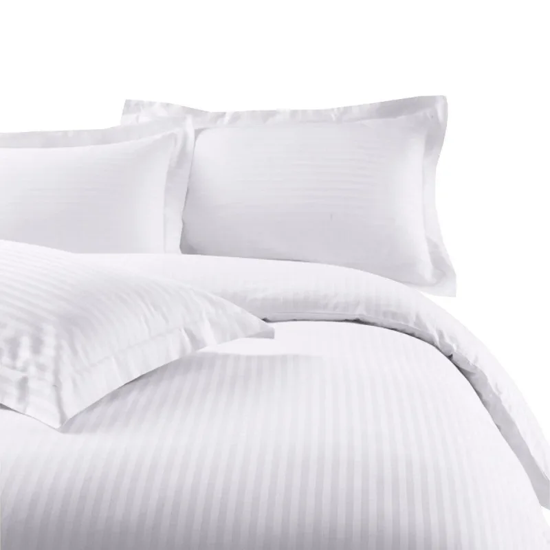 Microfiber Striped 3-Piece Duvet Cover Set