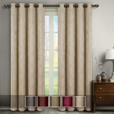 Gorden Panel Grommet Paisley Tenun Blackout Bella (Set isi 2)