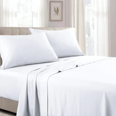 Soft Cotton Sateen Sheet Set - Extra Deep Fitted (22 inches)