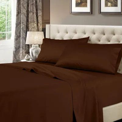 Luxury Split King Adjustable Bed Sheets 100% Cotton 600 Thread Count Solid