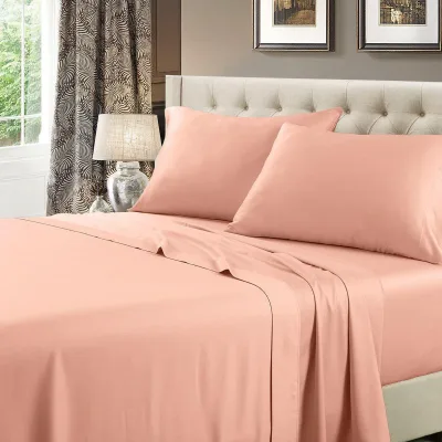Luxury Split King Adjustable Bed Sheets 100% Cotton 600 Thread Count Solid