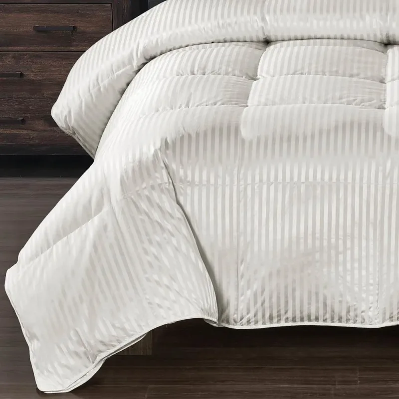 Silk Goose Down Filled Comforter Warm Baffle Box Winter Goose Fill