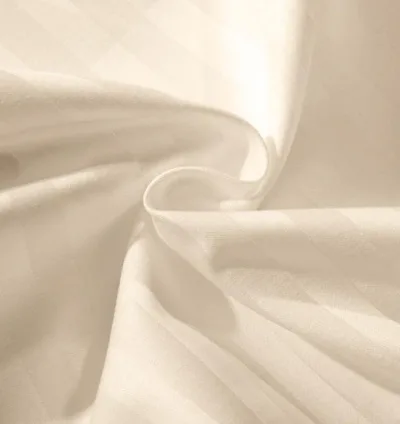 Full Size 100% Cotton Fitted Sheet 300 Thread Count Damask Striped ( Fitted Sheet Only)