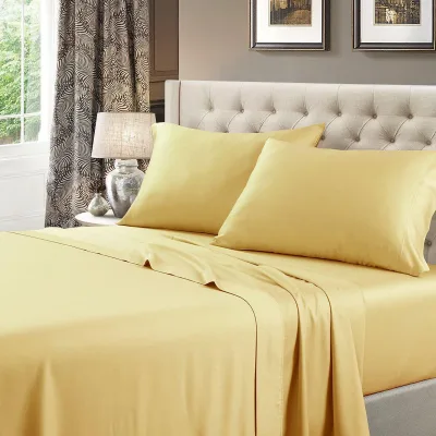 Luxury Split King Adjustable Bed Sheets 100% Cotton 600 Thread Count Solid