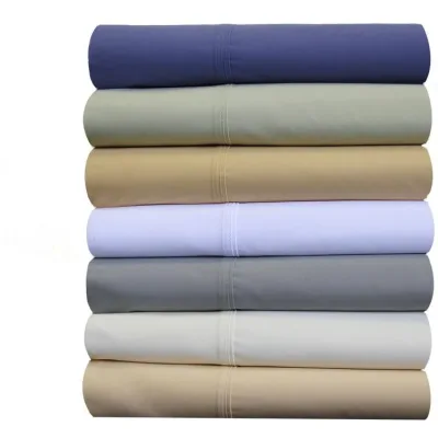 Split Cal-King Sheets Abri Cotton Percale Crispy Super Soft Sheet Set