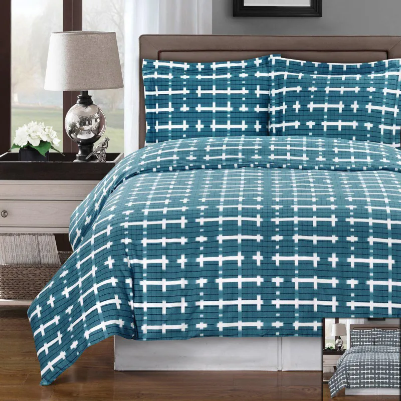 Norwich Printed 100% Cotton 3-Pc Duvet Cover Set