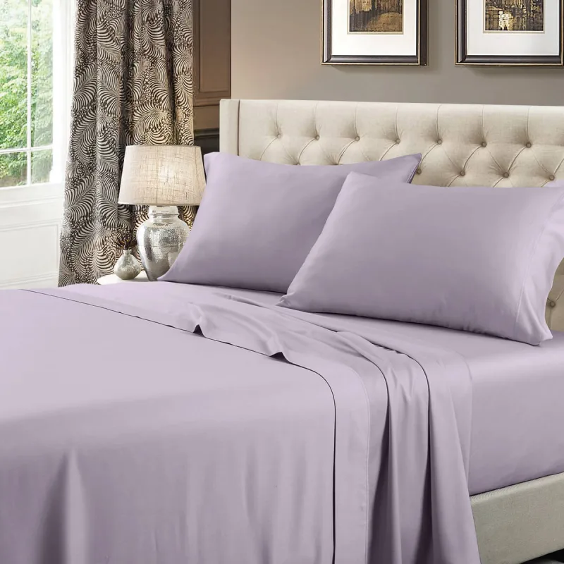 Luxury Split King Adjustable Bed Sheets 100% Cotton 600 Thread Count Solid