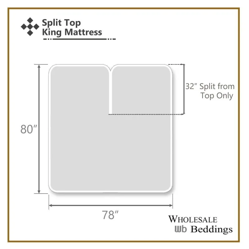 Silky Cotton, Bamboo-Cotton Blended Split Top (Flex) King Fitted Sheet (Fitted Sheet Only) (Hybrid)